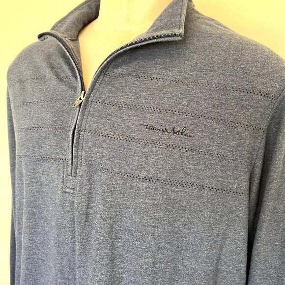 Travis Mathew - Quarter Zip Up - Blue Pullover - Size XXL - Picture 2 of 9